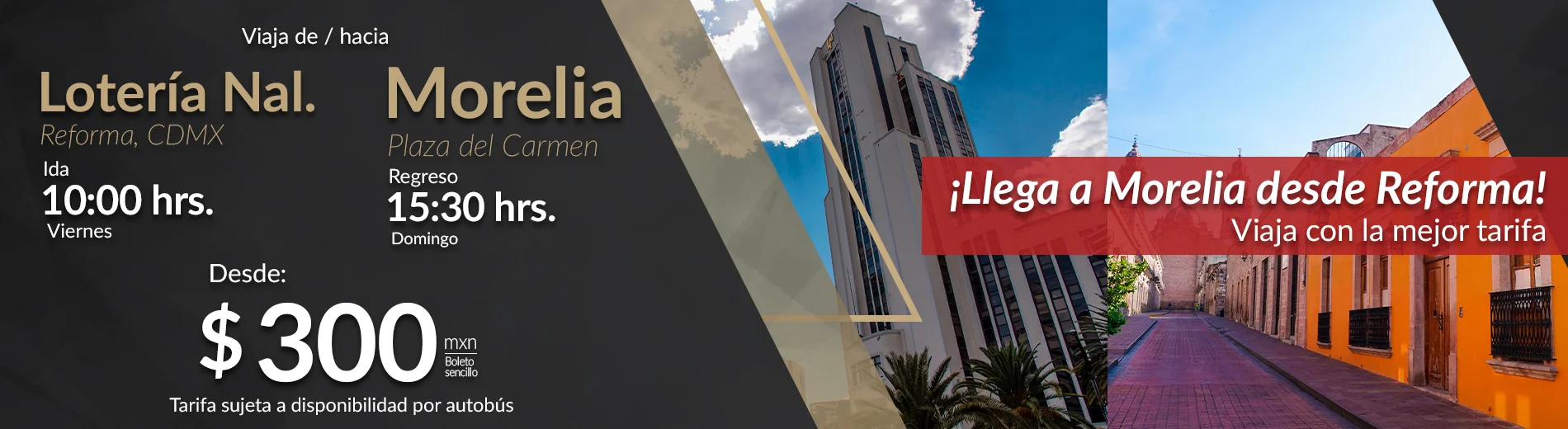 Banner de reforma hacia morelia